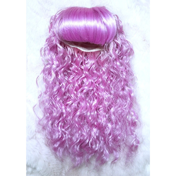 1/3 BJD Volks Balljointed Doll Super Dollfie Dream DD SD 8/9  1/3 BJD Volks Super Dollfie SD Doll Wig W-8 Wavy Long Waffle Light Purple 9/10